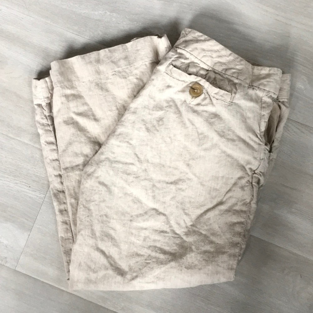 Banana Republic ✨Linen Pants✨ Crop, sz 2